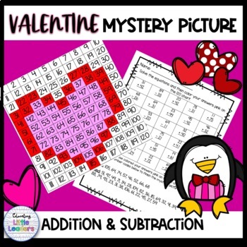 Preview of Valentine's Day Addition and Subtraction Mystery Picture