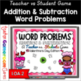 Valentine's Day Addition and Subtraction Word Problems Pow