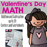 Valentine's Day Addition and Subtraction up to 20 {Centers