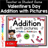 Valentine's Day Addition with Pictures Powerpoint Game