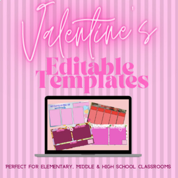 Preview of Valentine's Day Agenda Daily Templates Editable Google Slides 