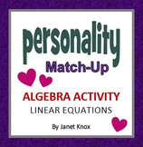Valentine's Day Algebra Activity:  Linear Equations