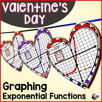 Preview of Graphing Exponential Functions Valentine's Day Algebra Activity