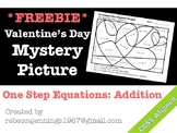 Valentine's Day Algebra Mystery Picture: One Step Equation