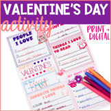 Valentine's Day All About Me PRINT & DIGITAL