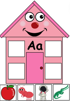 Preview of Valentine's Day Alphabet House Matching