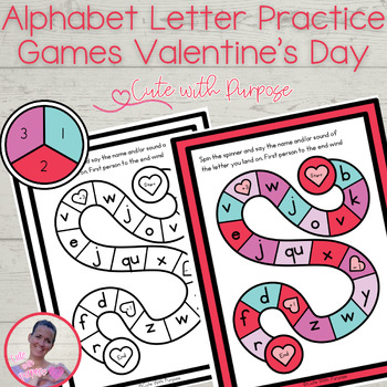 Valentine's Day Alphabet Letters Game Boards | Phonics Practice Games