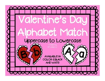Preview of Valentine's Day Alphabet Match
