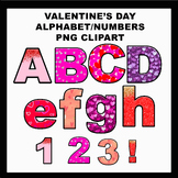 Valentine's Day Alphabet, Numbers, And Symbols Clipart 8 Sets