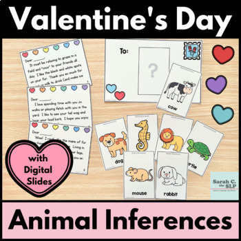 Preview of Valentine's Day Animal Vocabulary & Inference Activities for Language Therapy