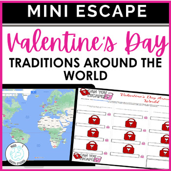 Preview of Valentine's Day Around the World Mini Escape Activity : Social studies