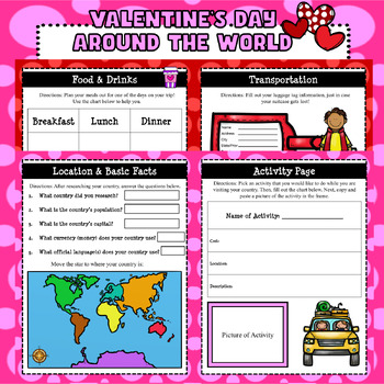 Preview of Valentine's Day Around the World WebQuest Social Studies