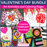 Valentine's Day Art Activities and Coloring Pages, Fun Feb
