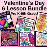Easy Valentine’s Day Art Bundle For Pre/K-6th Grade. Heart