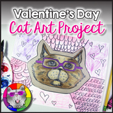 Valentine's Day Art Lesson, Cat Art Project Activity for E