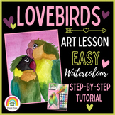 Valentine's Day Art Lesson: Watercolour Lovebirds Tutorial