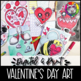 Valentine's Day Art Lessons Booklet, DIGITAL & PRINT Art Projects