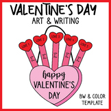 Valentine's Day Art and Writing Activity | Heart Craft | B