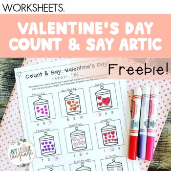 Preview of Valentine's Day Articulation Freebie - S Blends & Fill In the Target