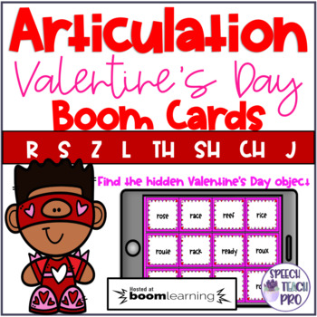 Preview of Valentine's Day Articulation Boom Cards | R S Z L TH SH CH J