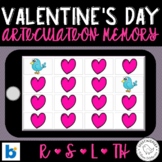 Valentine's Day Articulation Memory R S L TH BOOM CARDS