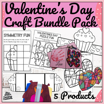 Preview of Valentine's Day Art & Craft Templates, Activities & Printable Worksheets Bundle
