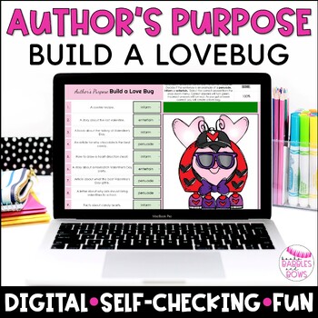 Preview of Valentine's Day Author's Purpose Digital Activity