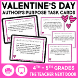 Valentine's Day Author's Purpose Task Cards February No Pr