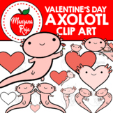 Valentine's Day Axolotl Clip Art