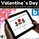 Valentine's Day BOOM CARDS™  Building Sentences Speech The