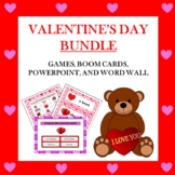 Valentine's Day BUNDLE: Games, Boom Cards, and Word Wall