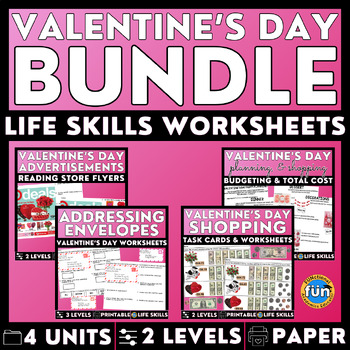 Preview of Valentine's Day BUNDLE - Life Skills - Functional Text - Special Education