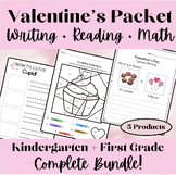 Valentine's Day BUNDLE! Writing, Addition, Reading Compreh