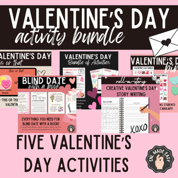 Preview of Valentine's Day ESL-Friendly BUNDLE of Activities: Writing, Reading, Games!