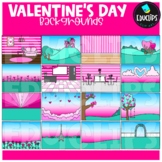 Valentine's Day Backgrounds Clip Art Set {Educlips Clipart}