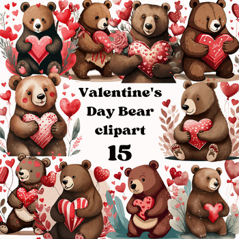 Preview of Valentine's Day Bear clipart