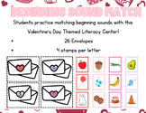 Valentine's Day Beginning Sound Match Envelopes and Stamps