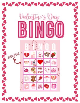 Valentine's Day Bingo by Jess A Lil Speech | TPT