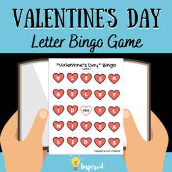 Preview of Valentine's Day Bingo printable game for Letter Recognition