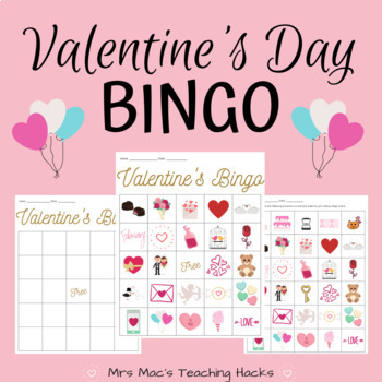 Valentine's Day Bingo by Mrs Mac's Teaching Hacks | TPT