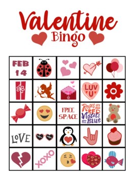 Valentine's Day Bingo by TchrTechCoach | Teachers Pay Teachers