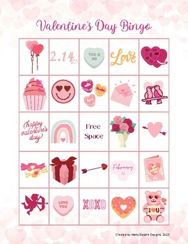 Valentine's Day Bingo Activity by Molly Doodle Designs | TPT