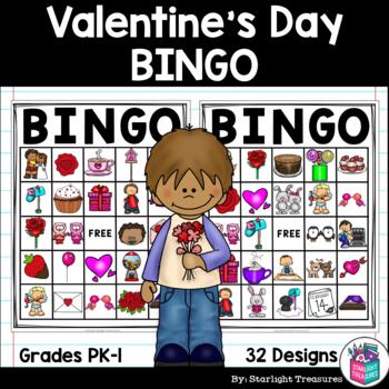 Preview of Valentine's Day Bingo Cards for Early Readers - Valentine Bingo FREEBIE