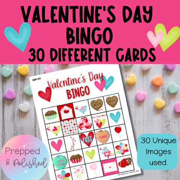 Valentine's Day Bingo - Classroom Party Activity - No Prep Class Party ...