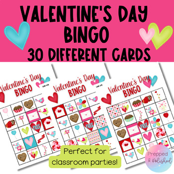 Valentine's Day Bingo - Classroom Party Activity - No Prep Class Party ...