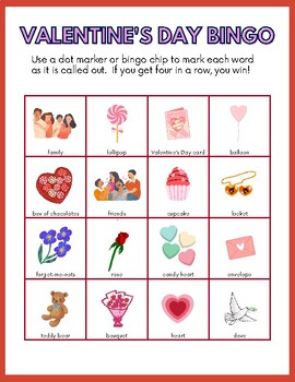 Valentine's Day Bingo Game by Ashley Oliver | TPT