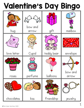 Valentine's Day Bingo Game by The Kinder Kids | TPT