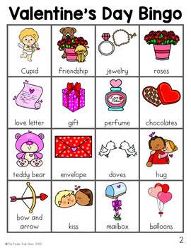 Valentine's Day Bingo Game by The Kinder Kids | TPT