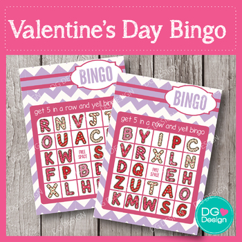 Valentine's Day Bingo Game by DG Design - Damm Good Design | TPT