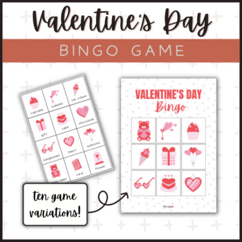 Valentine's Day Bingo Game by Five Apple Education | TPT